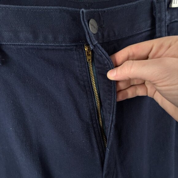 Carhartt FR CAT 2 Canvas Twill Pants Men 42x32 Navy Blue Work Fire Resistant - Picture 10 of 16